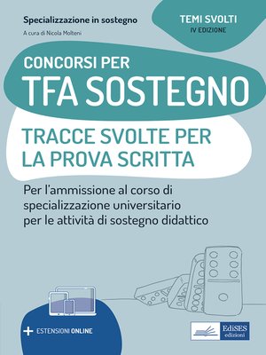 cover image of Concorsi TFA Sostegno didattico. Tracce svolte per la prova scritta